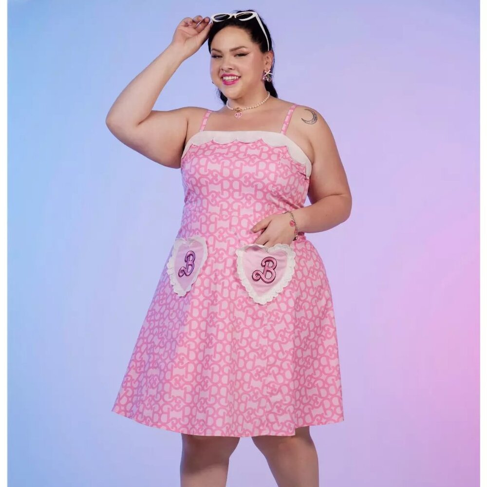 Hot Topic Barbie Heart Retro Sweetheart Dress Plus Size 4/4X NWT - Picture 2 of 6